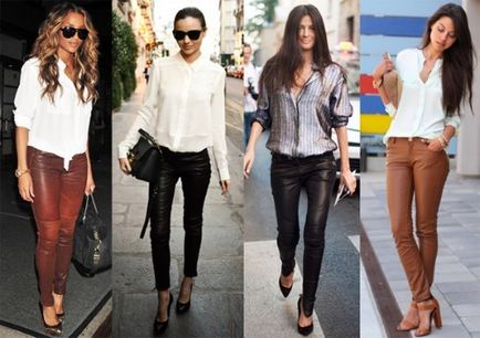 Cu ce ​​să purtați pantaloni din piele - cum să purtați corect, să alegeți și să combinați