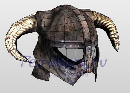 Helmet Dragonborn csinálni, pepakura