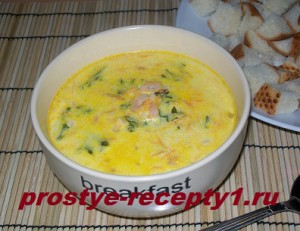 Сирний суп з креветками, покроковий рецепт з фото
