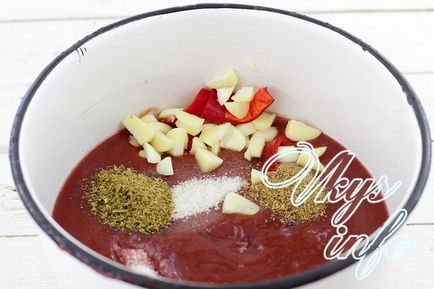Szilva mártással, hogy a hús a téli recept fényképpel (szilva) Szilva mártással, hogy a hús a téli recept egy fotó