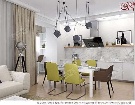 Combinații de culori în interiorul bucătăriei, fotografie, fotografie de design interior 2017, studio de design Olga