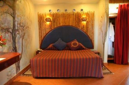 Dormitor în stilul safari