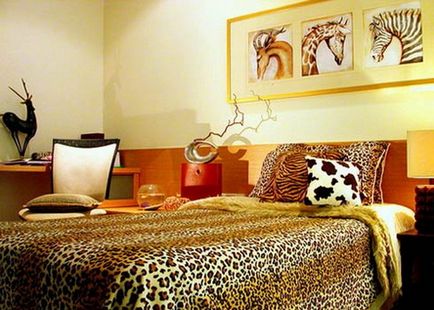 Safari stílusú belső, tervezés, nappali, hálószoba, mind a tervezés és karbantartása a ház