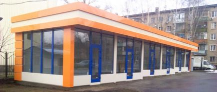 Construcția arcadelor comerciale - pentru fabricarea unei linii de tranzacționare prefabricate la Moscova