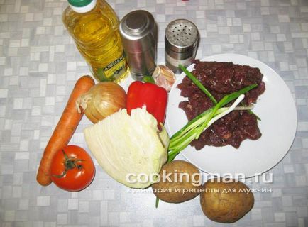 Supă de căprioară cu varză și legume - gătit pentru bărbați