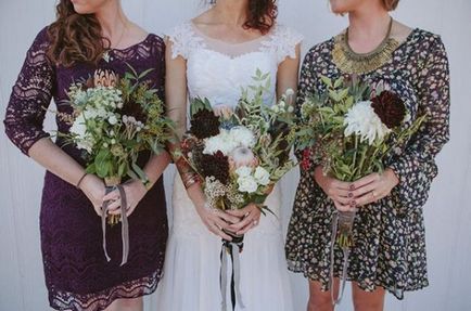 Весільні тренди сукні подружок нареченої для оксамитового сезону