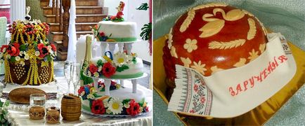 Tort de nunta in ideile originale de design stil ucrainean