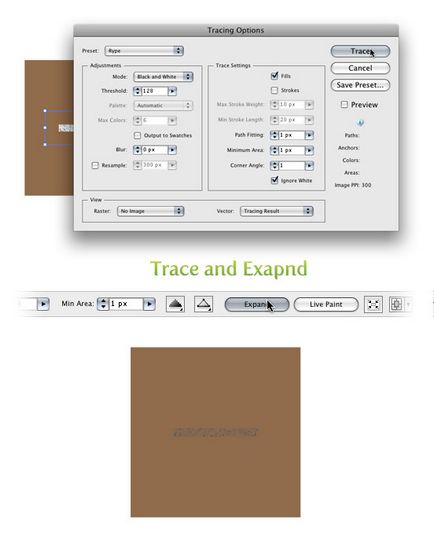 Textura arborelui în ilustratorul Adobe