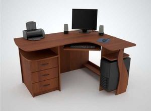 Angrenaj birouri de scris, funcționalitate raft, și capacitatea de a crea două zone de lucru