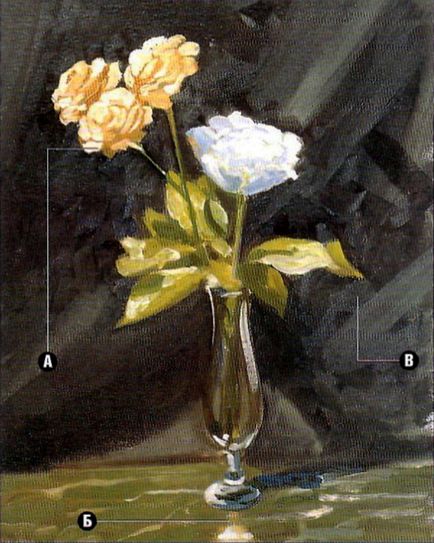 Lecția de trandafiri de desen în vază