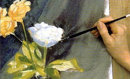 Lecția de trandafiri de desen în vază