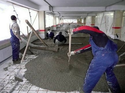 Будівництво монолітних бетонних підлог, технології