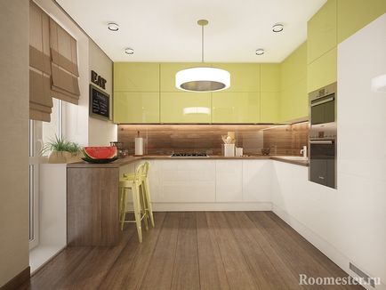 Зелена кухня в інтер'єрі - 30 фото дизайну