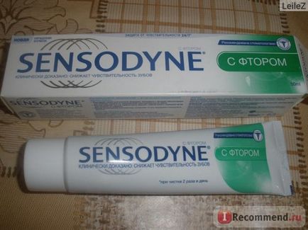 Зубна паста sensodyne f - «допомагає при пришийковій карієсі», відгуки покупців