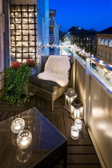 20 Idei de decorare a unui balcon pentru noul an - cele mai bune fotografii!