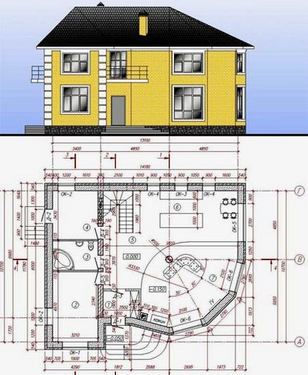 Planul arhitectural de construcție acasă - design de bază