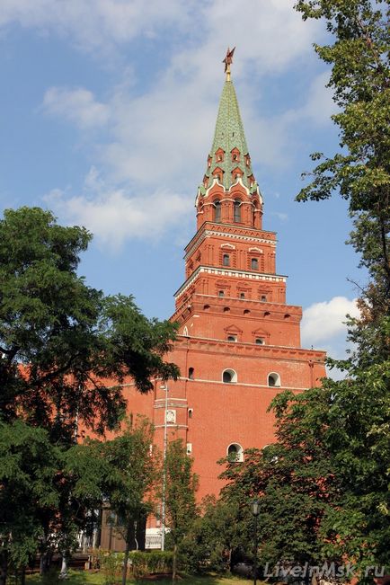 Turnul Borovitskaya din povestea și fotografia din Kremlinul Moscovei