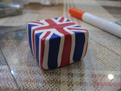 Brit zászló polimer agyag
