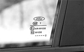Care este marcajul pe ferestrele mașinii