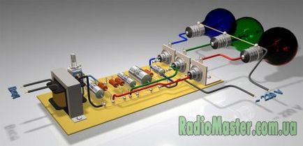 Culoare muzicală pe lămpi de 220v