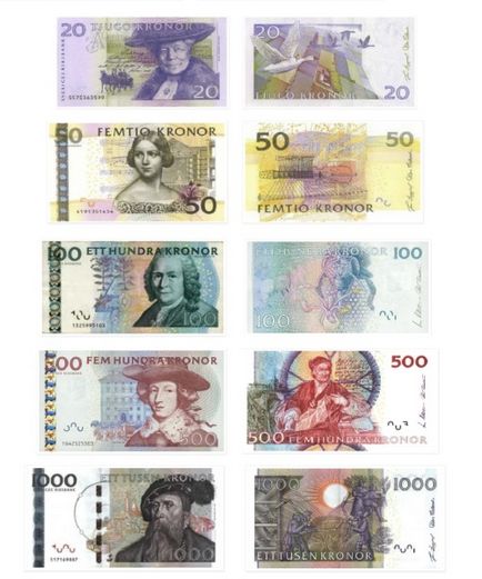Banii, monedele și moneda Suediei