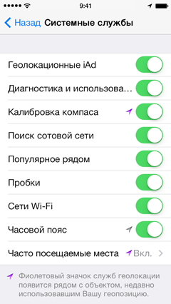 Helymeghatározást a hetedik változata ios