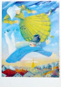 Ilustrații la povestirile fraților Grimm, cărți poștale