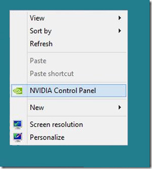 Corectarea în panoul de control nvidia nu există nici un meniu contextual pe desktop, soluția