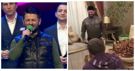 În timp ce Galustyan împreună cu ramzan Kadyrov au repetat o parodie pentru kvn