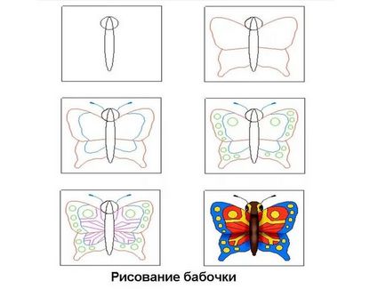 Cum de a desena un fluture cu o schemă foto