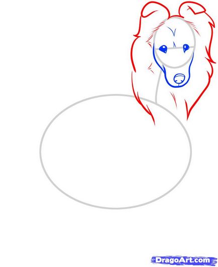 Cum de a desena un câine de rase de collie în etape 1