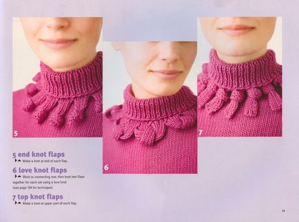 Ce model vâscos pentru a face manșetele și gulerul unui pulover de sex feminin