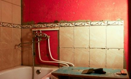 Cum să lipiți corect placa din baie cu mâinile potrivite pentru fixarea acesteia