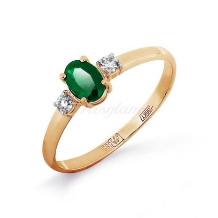 Inelurile clasice cu smaralde și diamante cumpără în catalogul de bijuterii cu