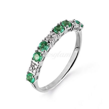 Inelurile clasice cu smaralde și diamante cumpără în catalogul de bijuterii cu
