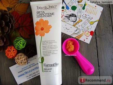 Кондиціонер для волосся farmavita back bar beta-carotene conditioner - «легкий кондиціонер з