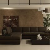 Brown în interiorul camerei de zi nobil și design de cameră de lux (50 pics)