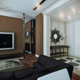 Brown în interiorul camerei de zi nobil și design de cameră de lux (50 pics)