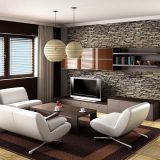 Brown în interiorul camerei de zi nobil și design de cameră de lux (50 pics)