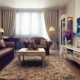 Brown în interiorul camerei de zi nobil și design de cameră de lux (50 pics)