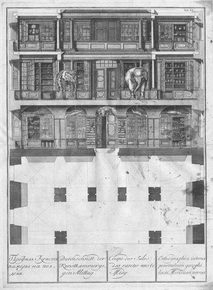 Kunstkamera și clădirea Academiei de Științe, în 1741, oamenii - istoria Rusiei cu ochii mei