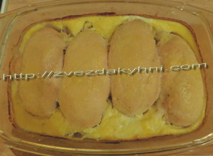 Filete de pui într-o omletă, stea de bucătărie