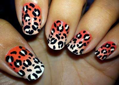 Leopard manichiura, design de unghii