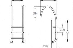 Scara pentru piscină cu mâinile noastre face o construcție sigură