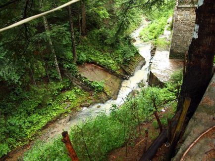 Școala și cascada Manyava (Ivano-Frankivsk-Maniava - obiective turistice, ce să vezi,