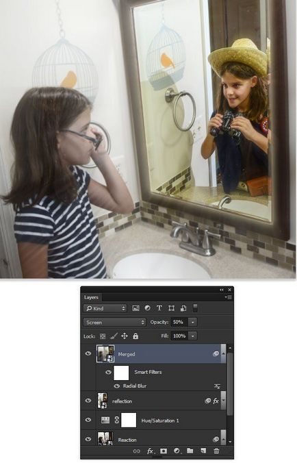 Változás a Photoshop a tükörben
