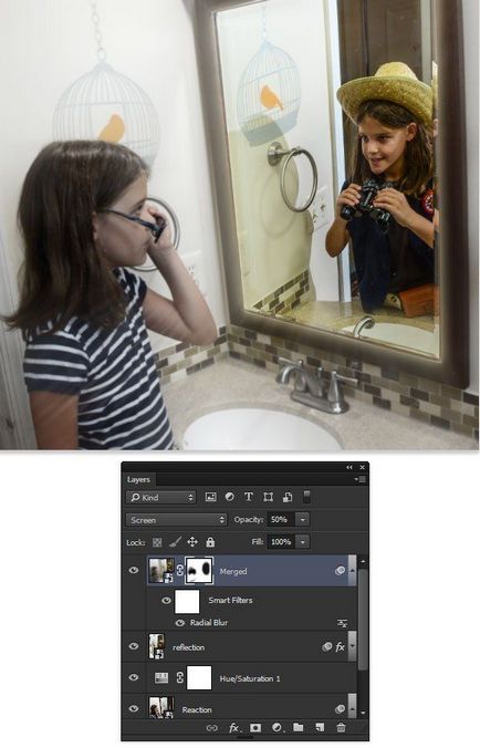 Változás a Photoshop a tükörben