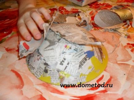 Model foto-maestru nereușit pe metoda papier-mache, acasă