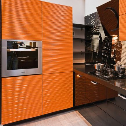 Culoarea portocalie în dormitorul interior, pepinieră, bucătărie (42 fotografii)
