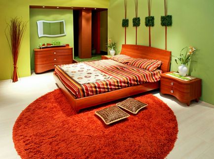 Narancs színű, a belsejében egy hálószoba, gyerekszoba, konyha (42 fotó)